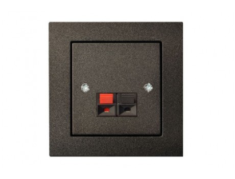 Black Audio double socket without frame Liregus