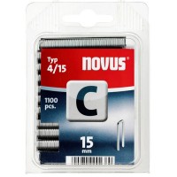 Narrow crown staple C type 4/15mm (6.1x1.1mm) 1100pc Novus