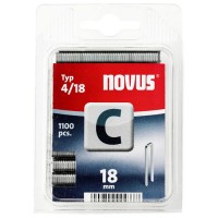 Narrow crown staple C type 4/18mm (6.1x1.1mm) 1100pc Novus