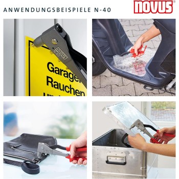 Заклепочник профессиональный N-40 для заклепок из алюминия, стали, меди Novus