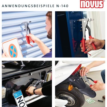 Заклепочник профессиональный N-140 для резьбовых заклепок из алюминия, стали Novus
