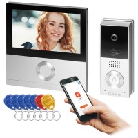 Video domofons vienai ģimenei TALOS, 7" LCD skārienekrāns, Wi-Fi, RFID lasītājs, interkoma funkcija, Full HD kamera, Tuya aplikācija ORNO