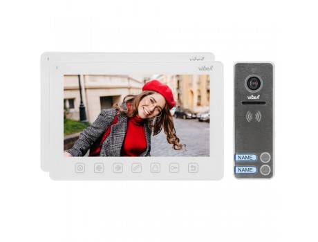 Video domofons divām ģimenēm NOVEO MULTI2, 7" LCD ekrāns, balts Vibell ORNO