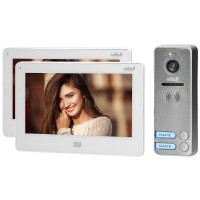 Video domofons divām ģimenēm FELIS MEMO MULTI2, 7" LCD ekrāns, SD+DVR sloti, balts Vibell ORNO