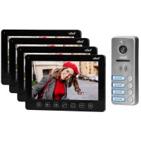 Video domofons četrām ģimenēm NOVEO MULTI4, 7" LCD ekrāns, melns Vibell ORNO