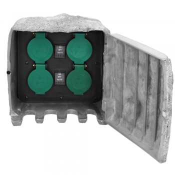 Удлинитель садовый STONE 4x2P+E (Schuko) IP44, H07RN-F 3x1.5мм², 2 режима работы, 3м ORNO