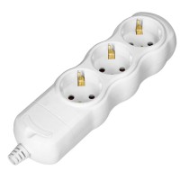 Блок розеток 3x2P+E (Schuko) IP20, белый ORNO