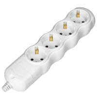 Блок розеток 4x2P+E (Schuko) IP20, белый ORNO