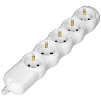 Блок розеток 5x2P+E (Schuko) IP20, белый ORNO