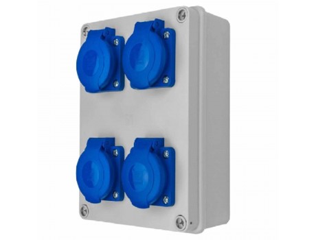 Socket block 4xSchuko 250V IP44 R-Box190