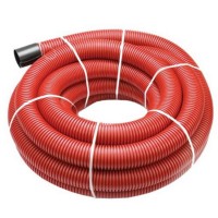Corrugated tube 40T 320N red with wire