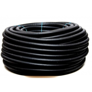 Corrugated tube 16T 750N black with wire
