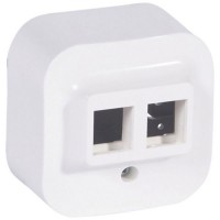 Адаптер keystone RJ45 IP20 над штукатурная, белая Forix Legrand