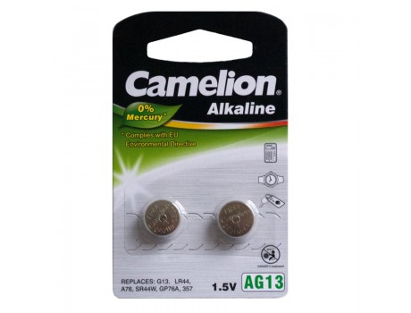 Батарейка "таблетка" 1.5V LR44/AG13 (2шт.) Camelion