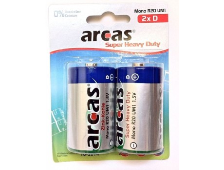 Батарейка 1,5V LR20-BP2 D (2шт.) Arcas