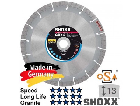 Segmented rim diamond blade 350x25.4 mm, GX13 Samedia