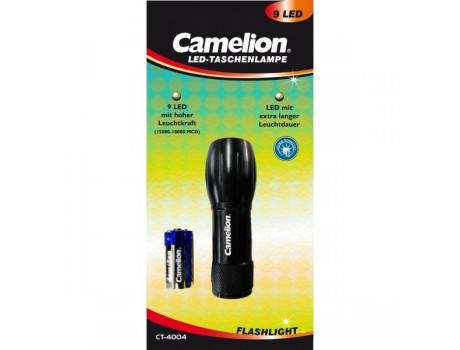 Алюминиевый фонарь 9LED CT-4004 Camelion