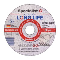 Metāla griešanas disks 125x1.0x22 mm LONG LIFE SPECIALIST+ 