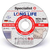 Диск для резки металла 125x1.6x22 mm LONG LIFE SPECIALIST+ 