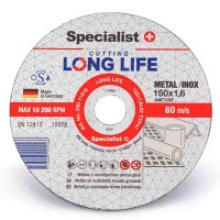 Metāla griešanas disks 150x1.6x22 mm LONG LIFE SPECIALIST+ 