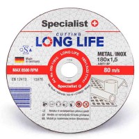 Диск для резки металла 180x1.5x22 mm LONG LIFE SPECIALIST+ 