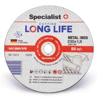 Диск для резки металла 230x1.9x22 mm LONG LIFE SPECIALIST+ 