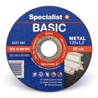 Диск для резки металла 125x1.2x22 mm Basic SPECIALIST+ 