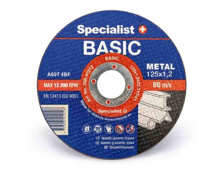 Диск для резки металла 125x1.2x22 mm Basic SPECIALIST+