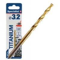 Сверло по металлу 3.2x65mm HSS-G TiN (1шт.) Specialist+