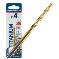 Сверло по металлу 4.0x75mm HSS-G TiN (1шт.) Specialist+