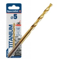 Сверло по металлу 5.0x86mm HSS-G TiN (1шт.) Specialist+