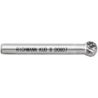 Borfrēze karbīda Ø12x6mm D formas sfēra Richmann