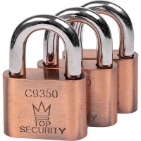 Set of 3 padlocks opened by 1 key 50mm Richmann