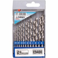 Twist drill set DIN338 11pcs. (1.5-6.5mm) HSS Richmann