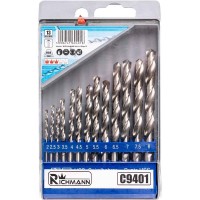 Twist drill set DIN338 13pcs. (2.0-8.0mm) HSS Richmann