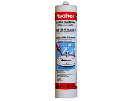 Sanitary silicone white. Fischer