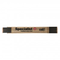 Foldable wooden ruler, 2 m Specialist+