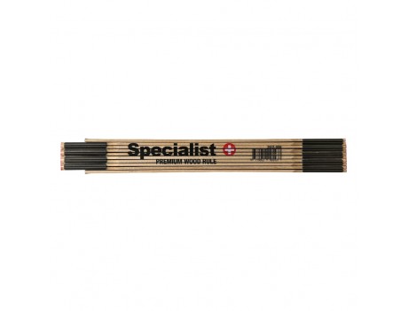 Foldable wooden ruler, 2 m Specialist+