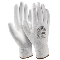 White Polyurethane Gloves M, size 8 Active Gear