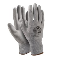 Gray Polyurethane Gloves M, size 8 Active Gear