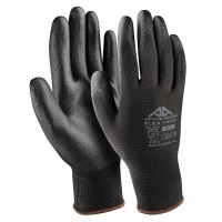 Black polyurethane Gloves M, size 8 Active Gear