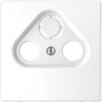 Cover plate for TV-R-SAT outlet, lotus white D-Life