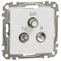 End-of-line TV / R / SAT socket 4dB white Sedna Design