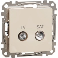 End-of-line TV / SAT socket 7dB , beige Sedna Design