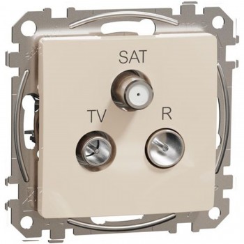End-of-line TV / R / SAT socket 4dB beige Sedna Design