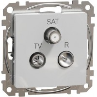 Ligzda gala TV / R / SAT 4dB, alumīnijs Sedna Design
