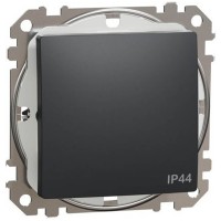 Переключатель черный IP44 10AX Sedna Design