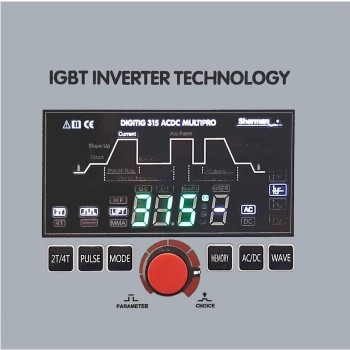 Metināšanas iekārta DIGITIG 315 AC/DC Multipro, TIG, 315A, 400V Sherman