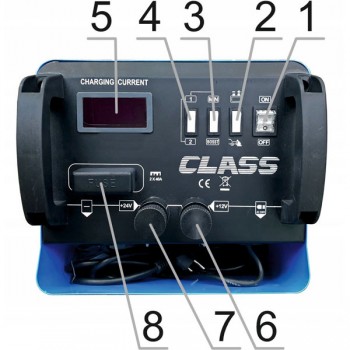 Lādētājs/starteris CLASS 330, 12V/24V, 300A komplektā ar kabeļiem Sherman