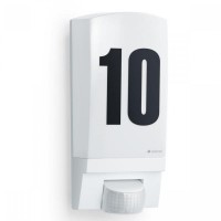 Sensor-switched outdoor light L 1 S, White, 10m, max.60W, E27, IP44, 180° Steinel